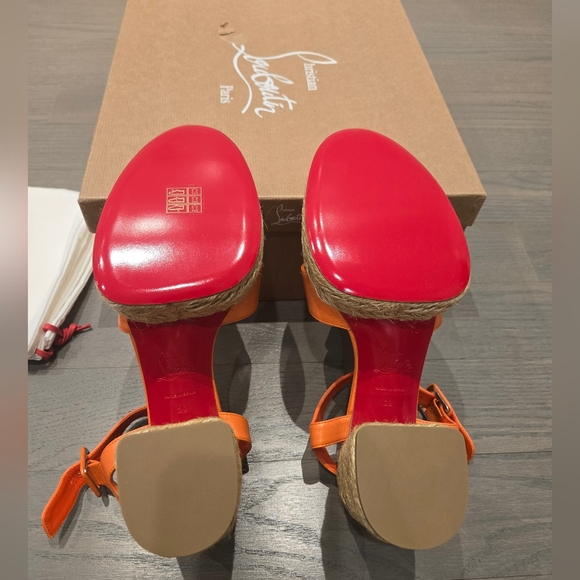 $995 Christian Louboutin CALAKALA 70 Platform Espadrille EU 39 US 9 NIB - Picture 8 of 9